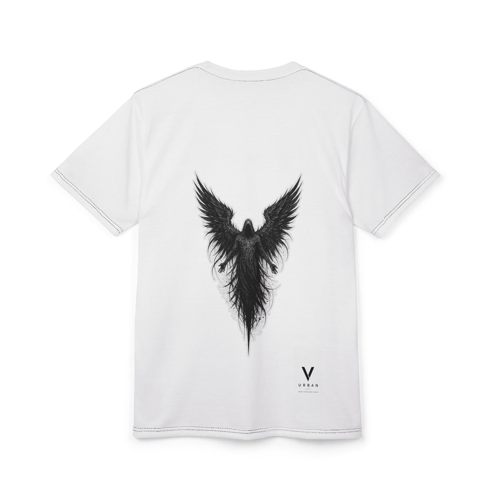 V URBAN: "Ethereal Descent" – Illustrative Heavyweight Tee (Ivory White) Glothic
