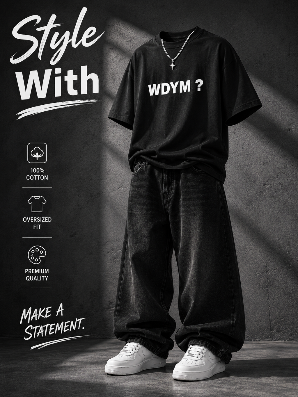 V URBAN | WDYM ? Graphic Oversized Tee~|