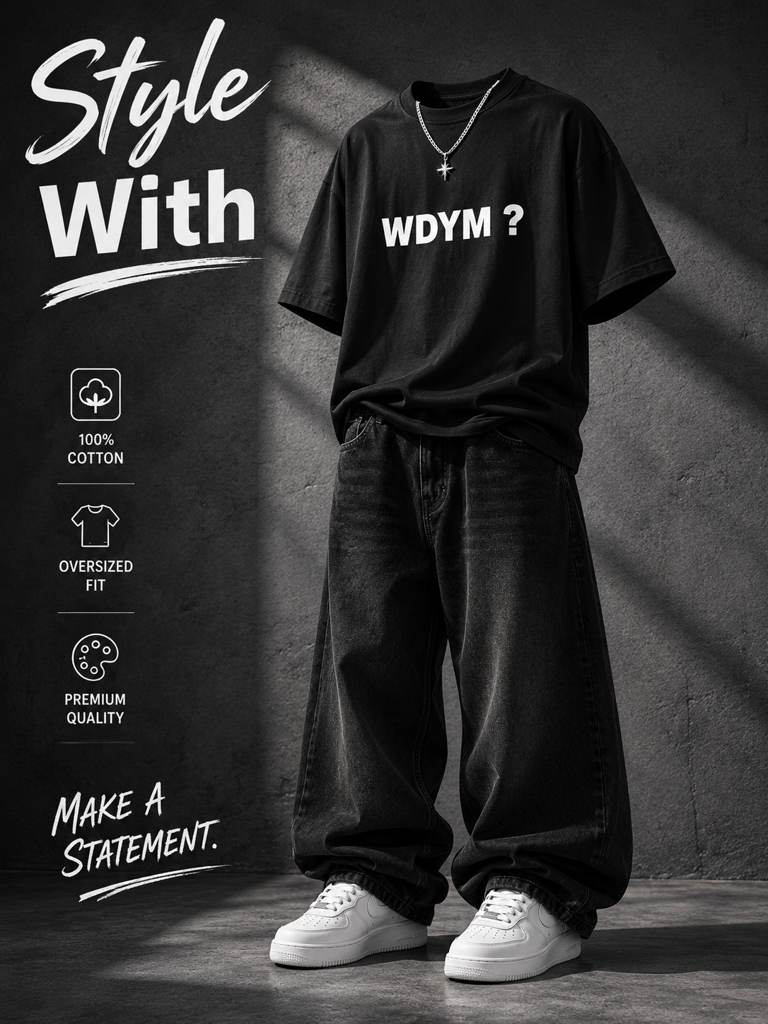 V URBAN | WDYM ? Graphic Oversized Tee~|