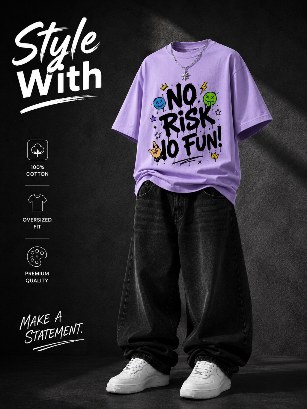 V URBAN | DRIP CHAOS Oversized Tee~ | Graphics