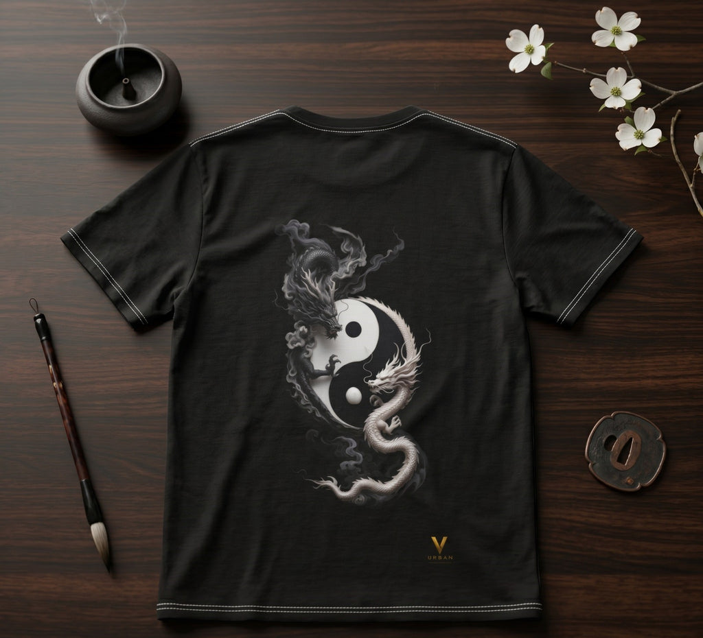 V URBAN The Zen Streetwear (Shadow & Light: Dual Sovereigns) Black Tee~