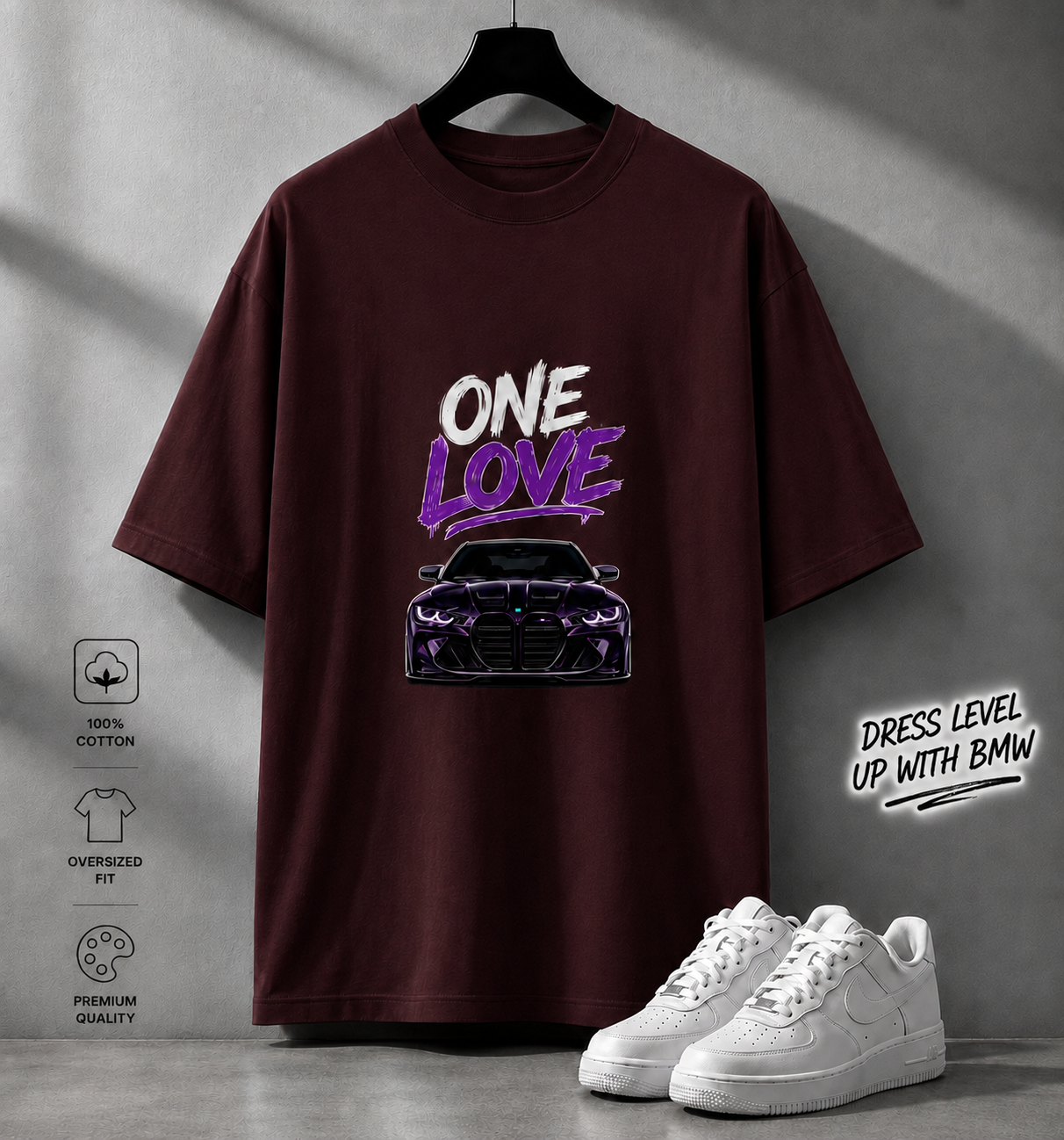 V URBAN | ONE LOVE BMW Oversized Tee~ | Tshirt.. Graphic|